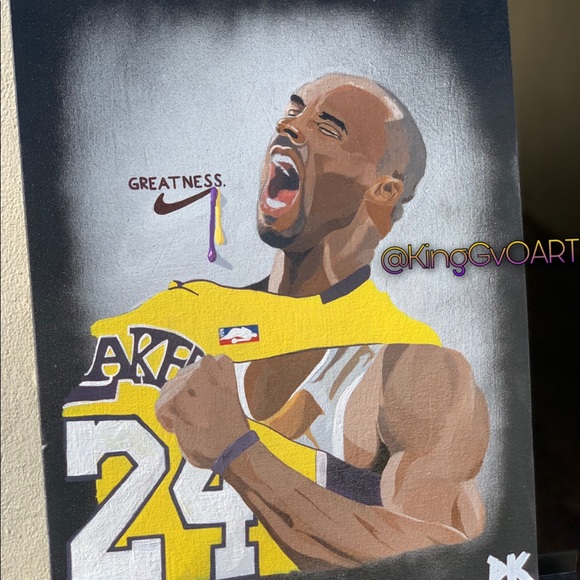 Kobe Bryant painting 💜💛